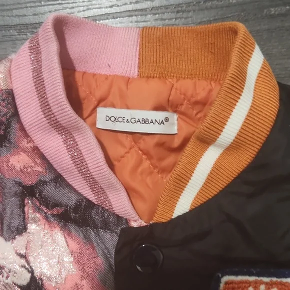 Floral and Black with Leather Sleeve Kids Jacket Size 3 - Picture 5 of 13